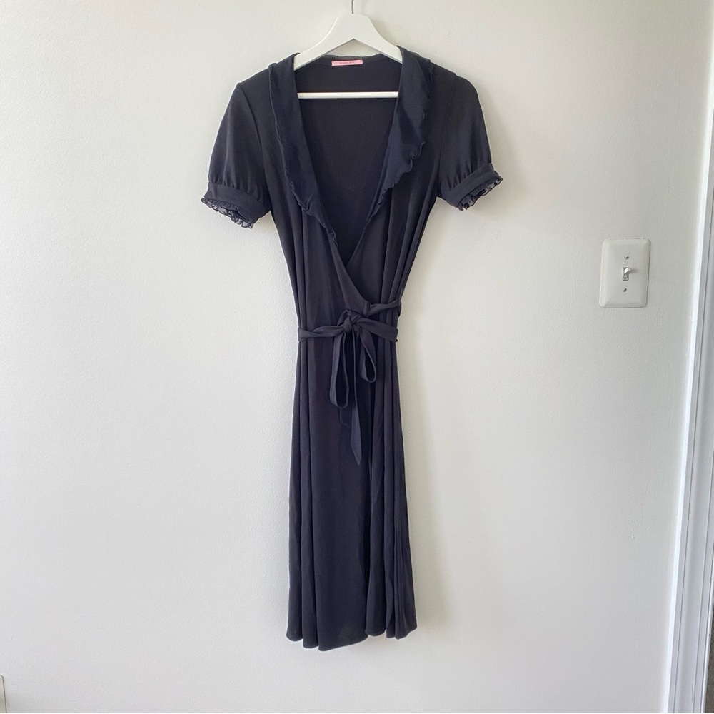 Gianni Bini Women’s Faux Wrap Black Dress EUC